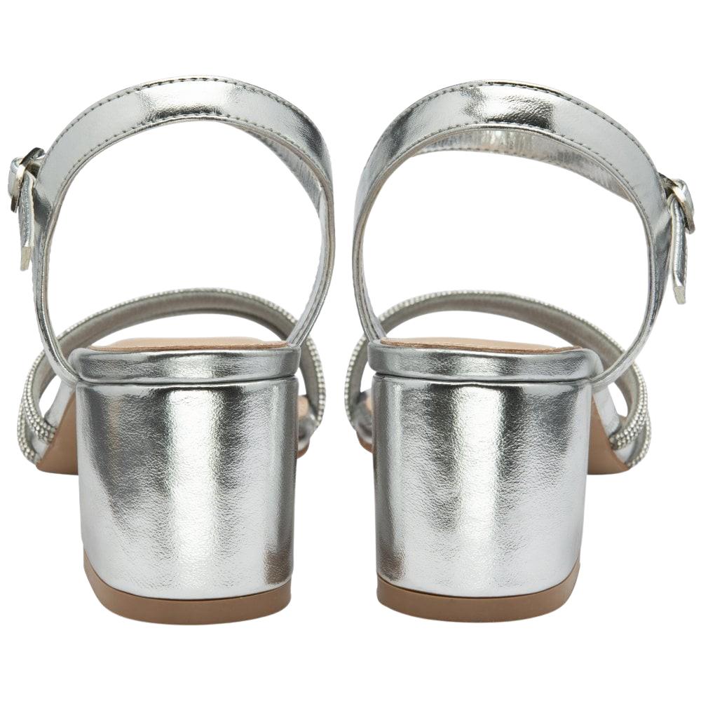 Lotus Womens Lia ULS531 Silver Diamante Open Toe Sandals