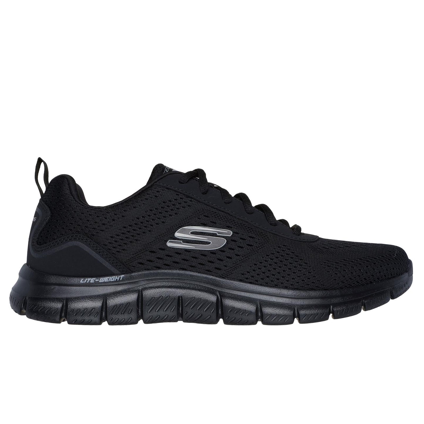 Skechers Mens Black Memory Foam Trainers Track Leshur 232758/BBK