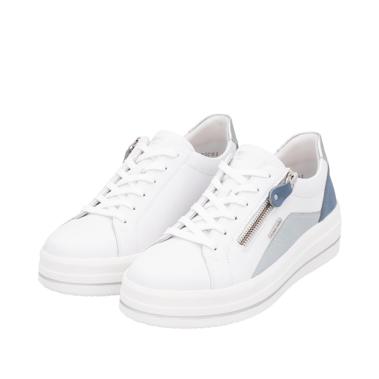 Remonte D1C01-84 White Lightweight Leather Trainers