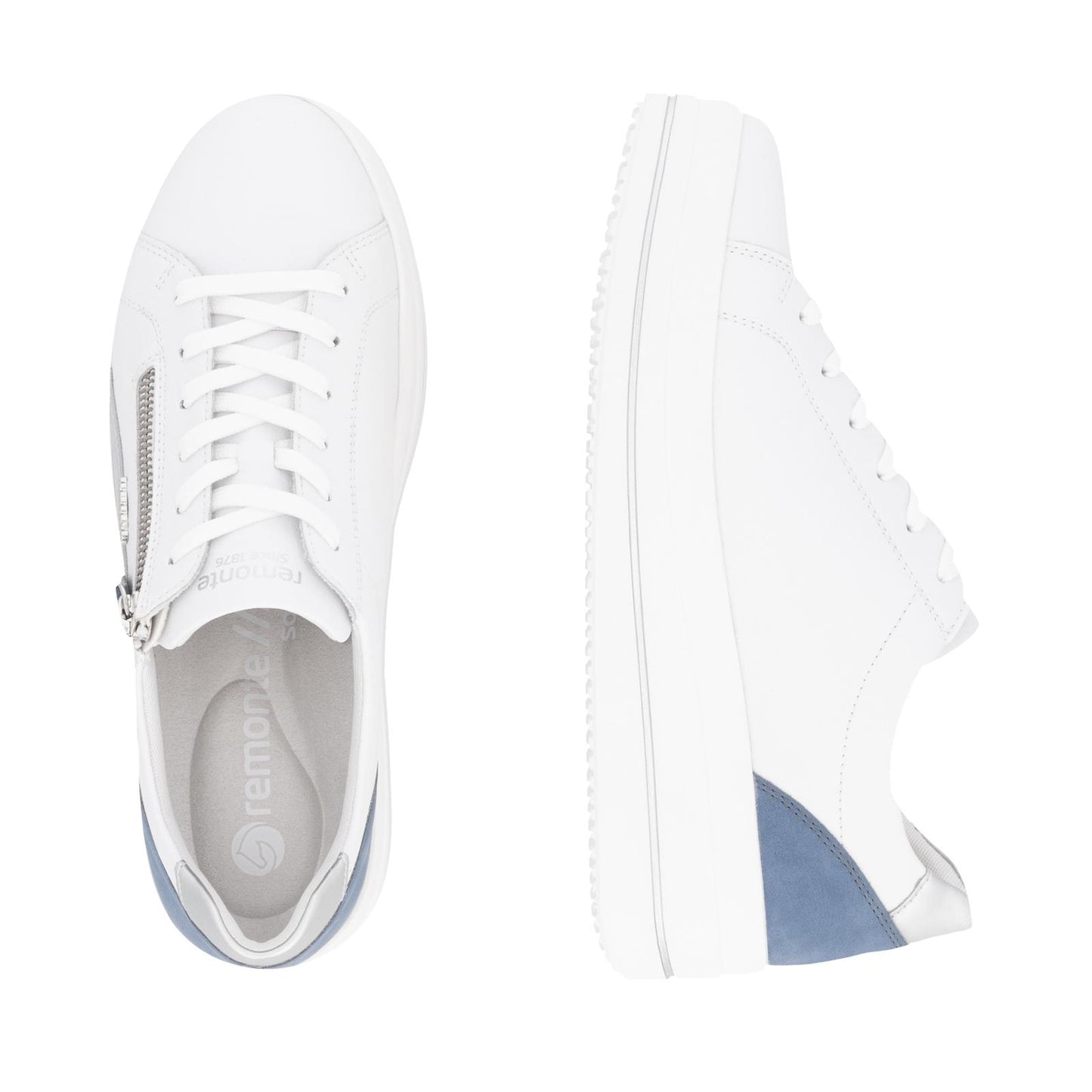 Remonte D1C01-84 White Lightweight Leather Trainers