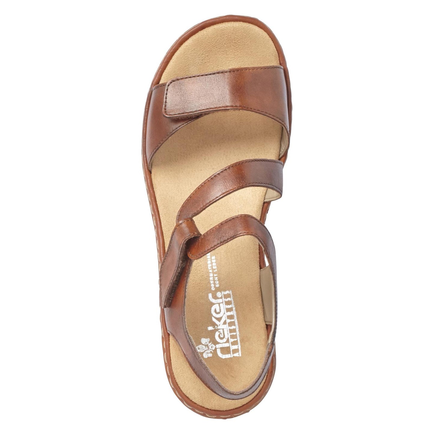 Rieker Womens Brown Leather Sandals 659C7-24