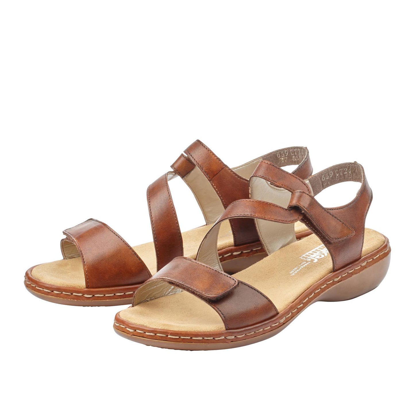 Rieker Womens Brown Leather Sandals 659C7-24