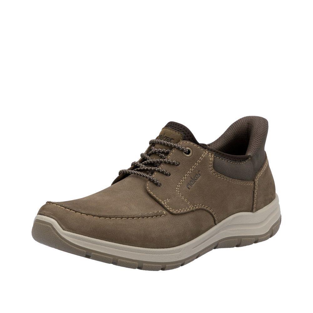Mens Rieker Brown Elasticated Wide Ready2Go Shoes 03656-24