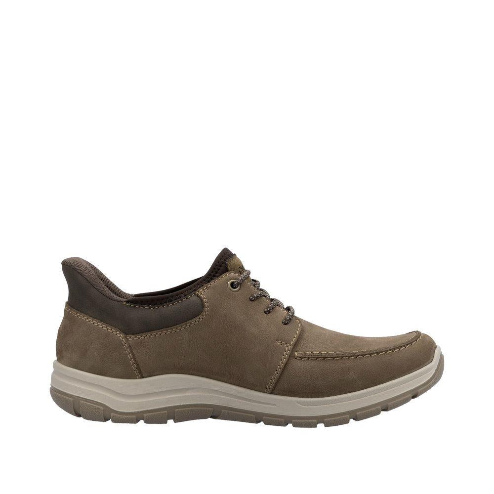 Mens Rieker Brown Elasticated Wide Ready2Go Shoes 03656-24