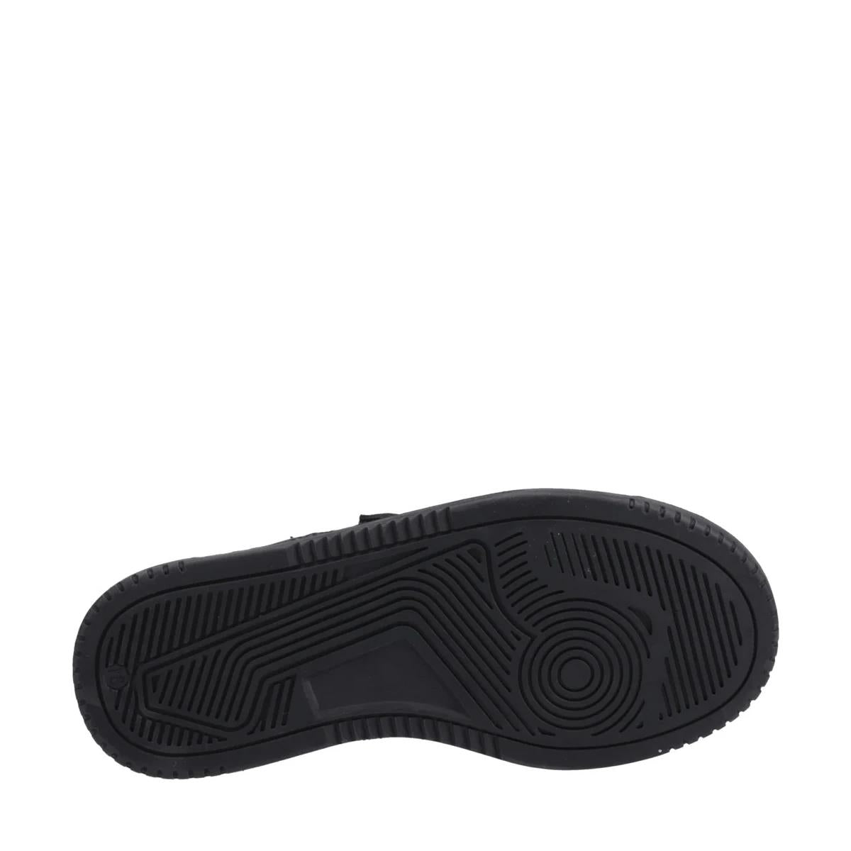 Hush Puppies Daxton Touch Fast Black Boys Leather School Shoes