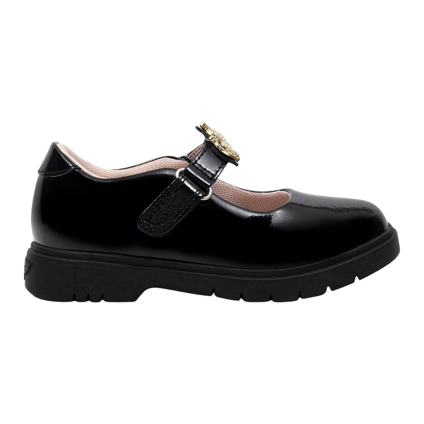 Lelli Kelly Victoria Black Interchangeable Patent School Shoes LK8922 NE03