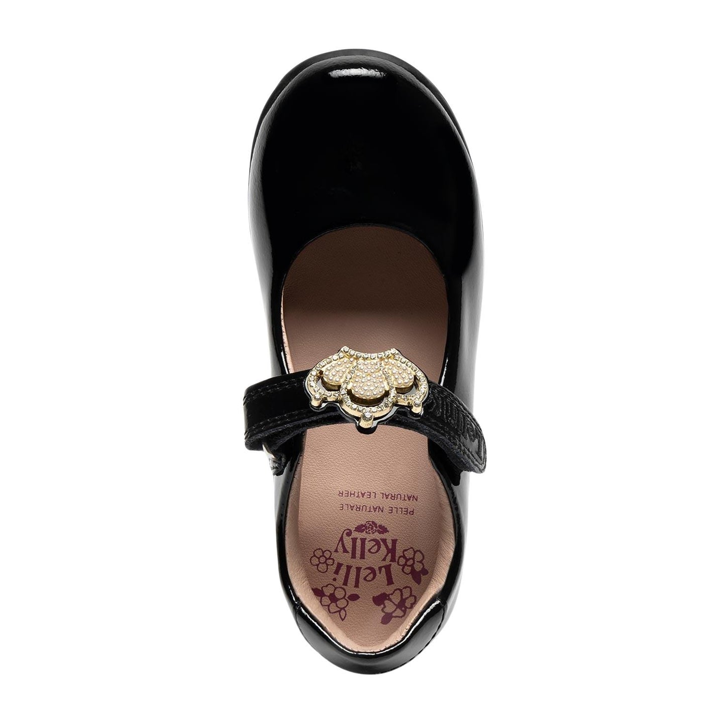 Lelli Kelly LK8472 NE03 Victoria 2 Black F Fit Patent School Shoes