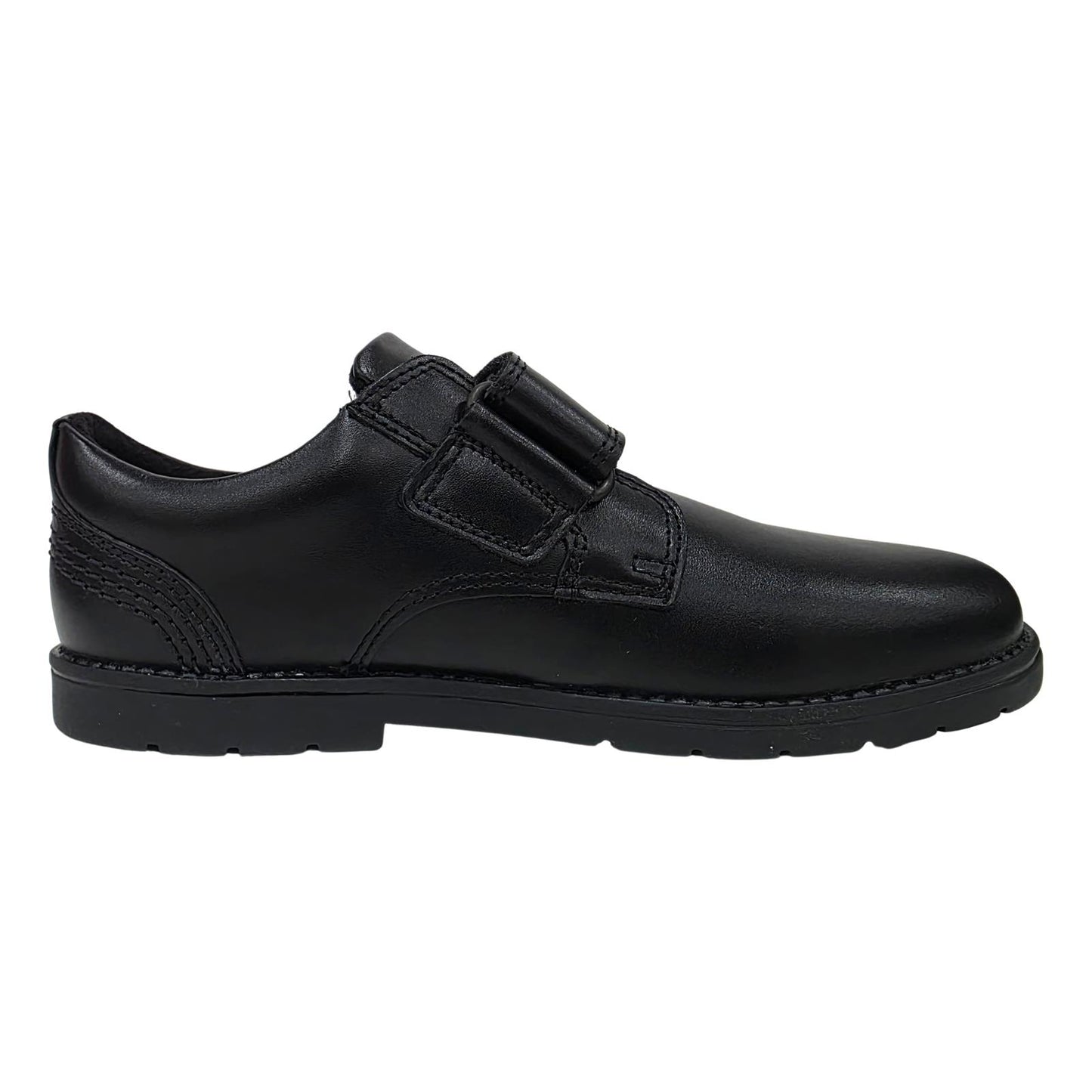 Kickers Orin Strap Black Leather Boys School Shoes 1-14780