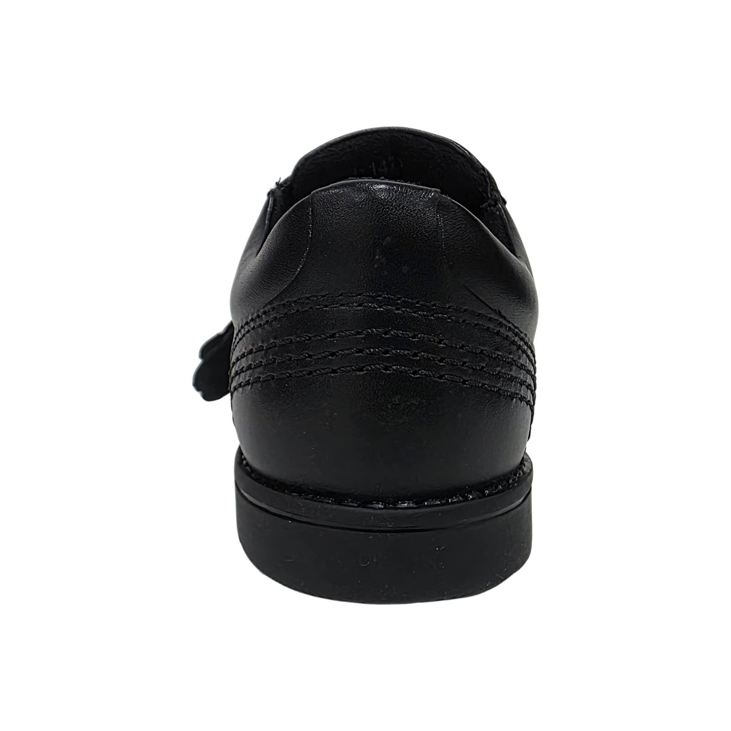 Kickers Orin Strap Black Leather Boys School Shoes 1-14780