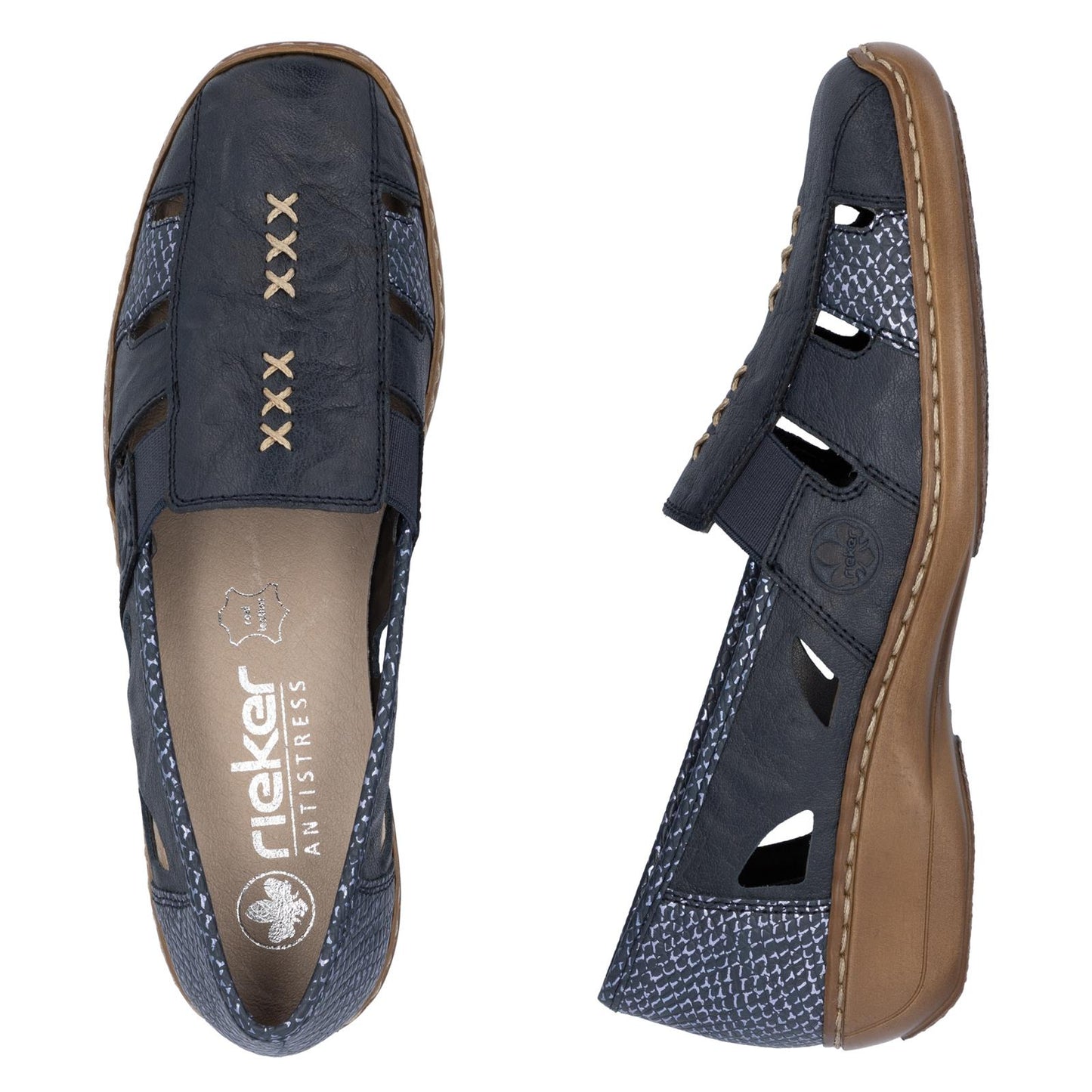 Rieker Women's Casual Slip-on Shoe - Blue | 41385