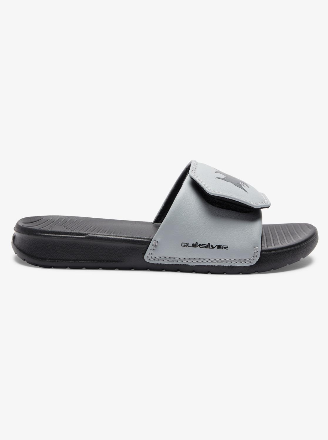 Quiksilver Bright Coast Grey Adjustable Shark Sliders Sandals