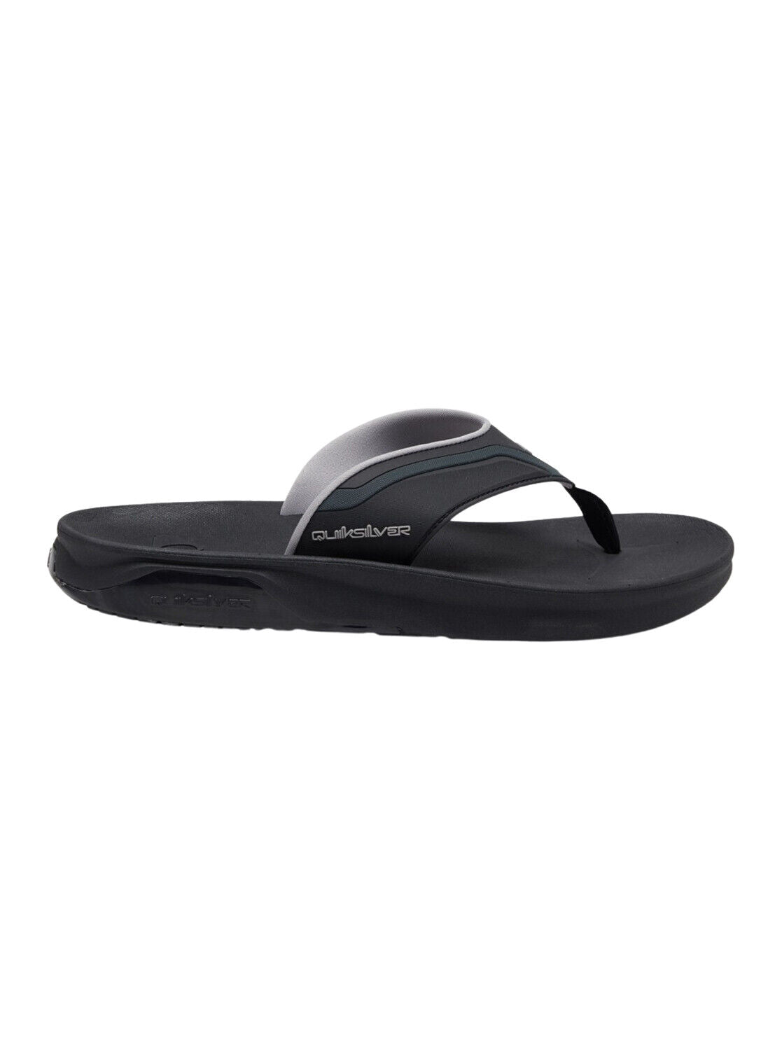 Quiksilver Mens Mathodic Recovery Black Slider Beach Sandals