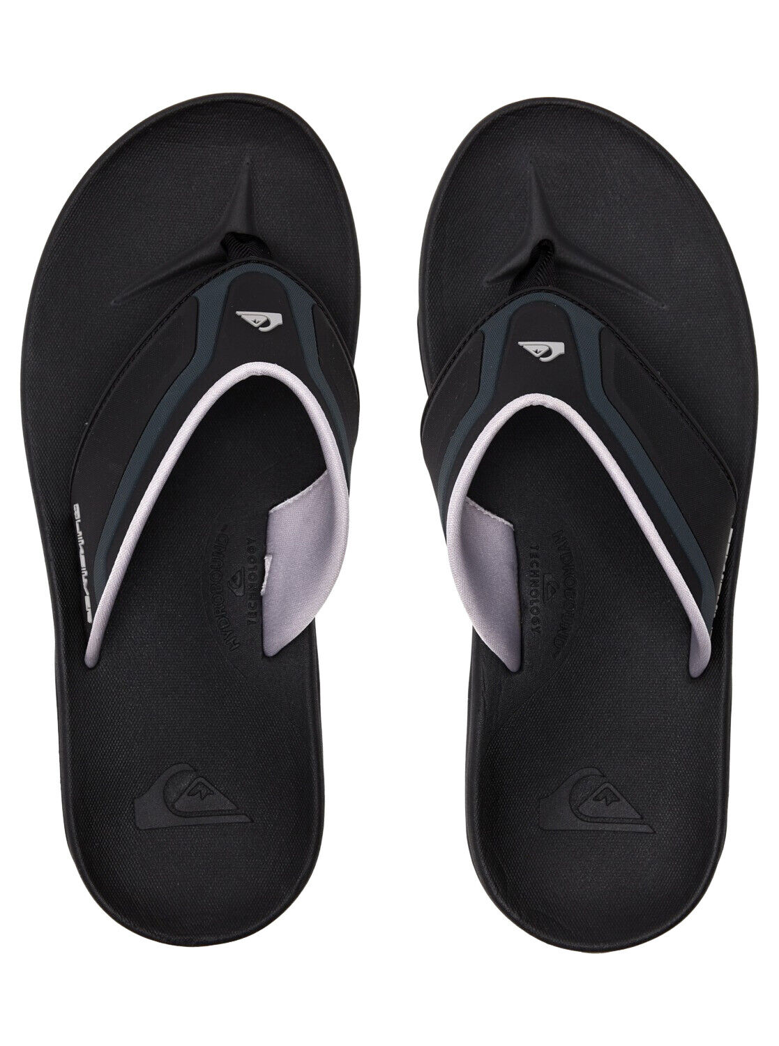 Quiksilver Mens Mathodic Recovery Black Comfort Bed Toe Post Flip Flops Sandals