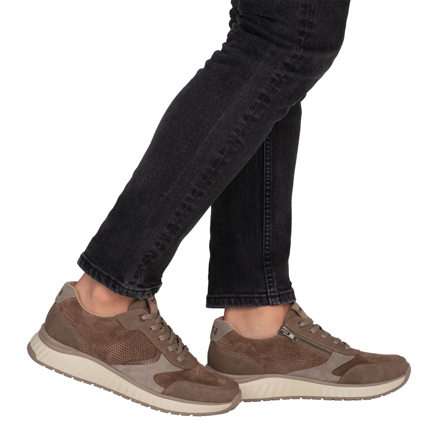 Rieker Mens Casual Trainers Shoes Blue Brown B0606