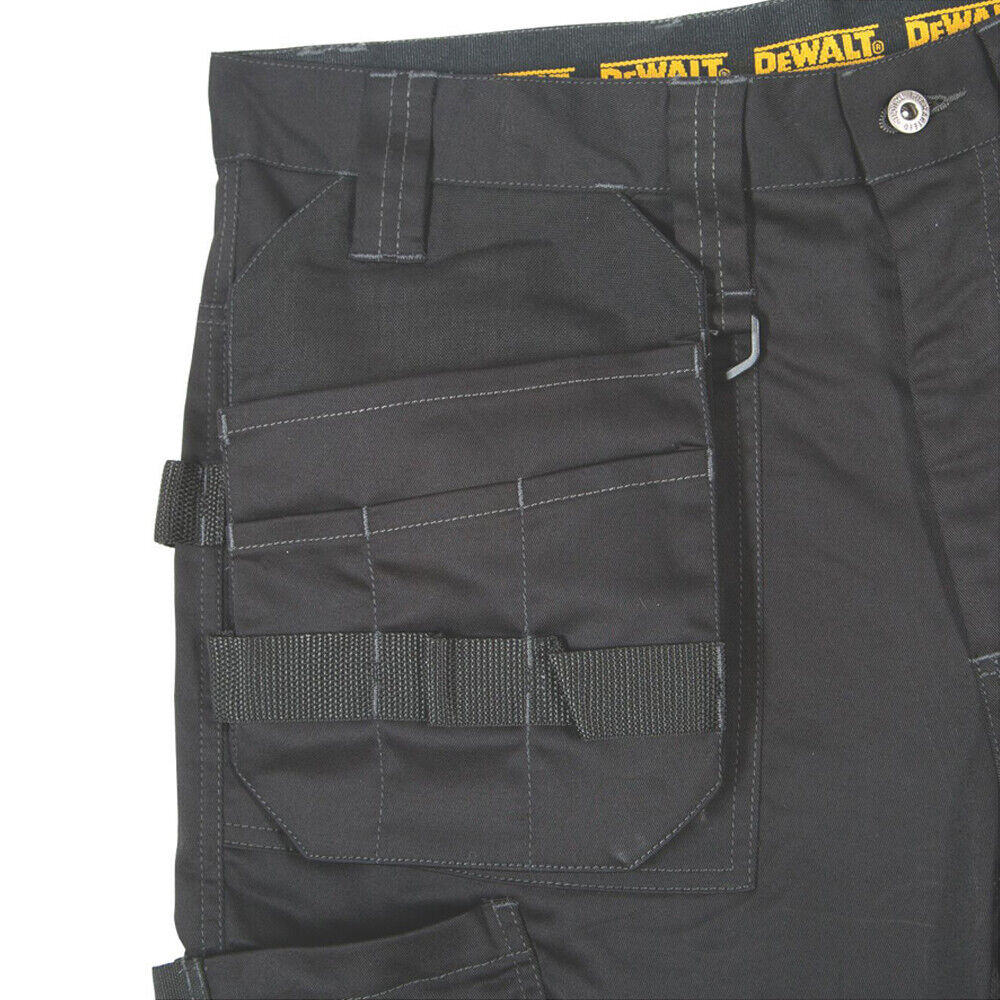 DEWALT Bainbridge Men's Elasticated Hem, Water-Resistant, Holster Pocket,  Pro-Stretch Work Trousers, Black/Grey, W28/L31 : Amazon.co.uk: Fashion