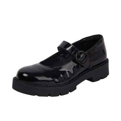 Kickers Kori Mary Jane Dolly Black Patent Leather YF Shoes 117796
