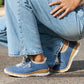 Womens Rieker Green Blue Elasticated Shoes N42G0
