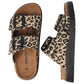 Wrangler Ladies Ranch Safari Leopard Print Two Strap Adjustable Sandals WL21710A
