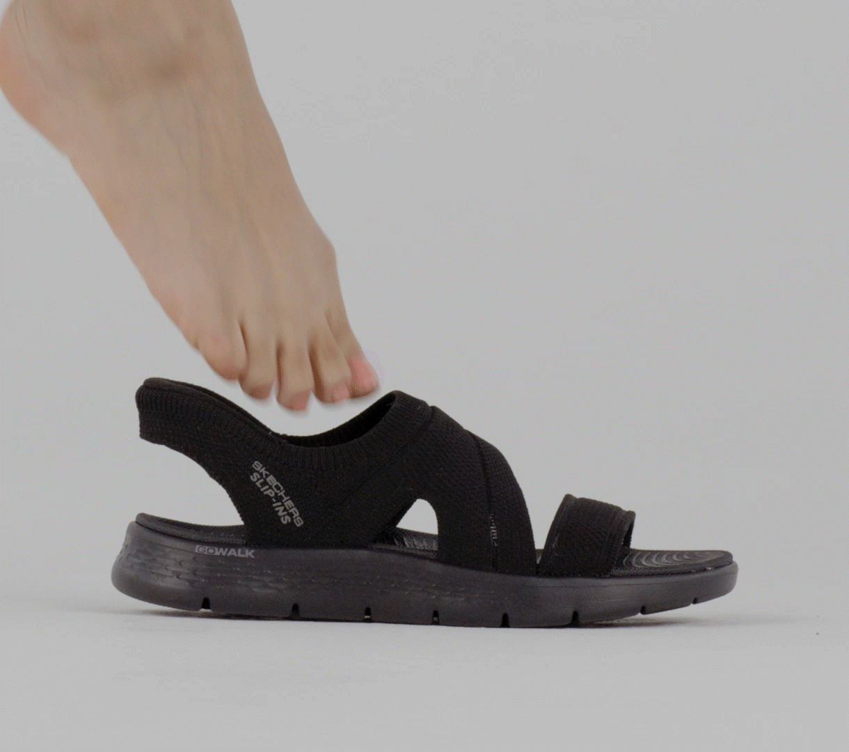 Womens Skechers Slip Ins Go Walk Flex Enticing Sandals 141482 BBK