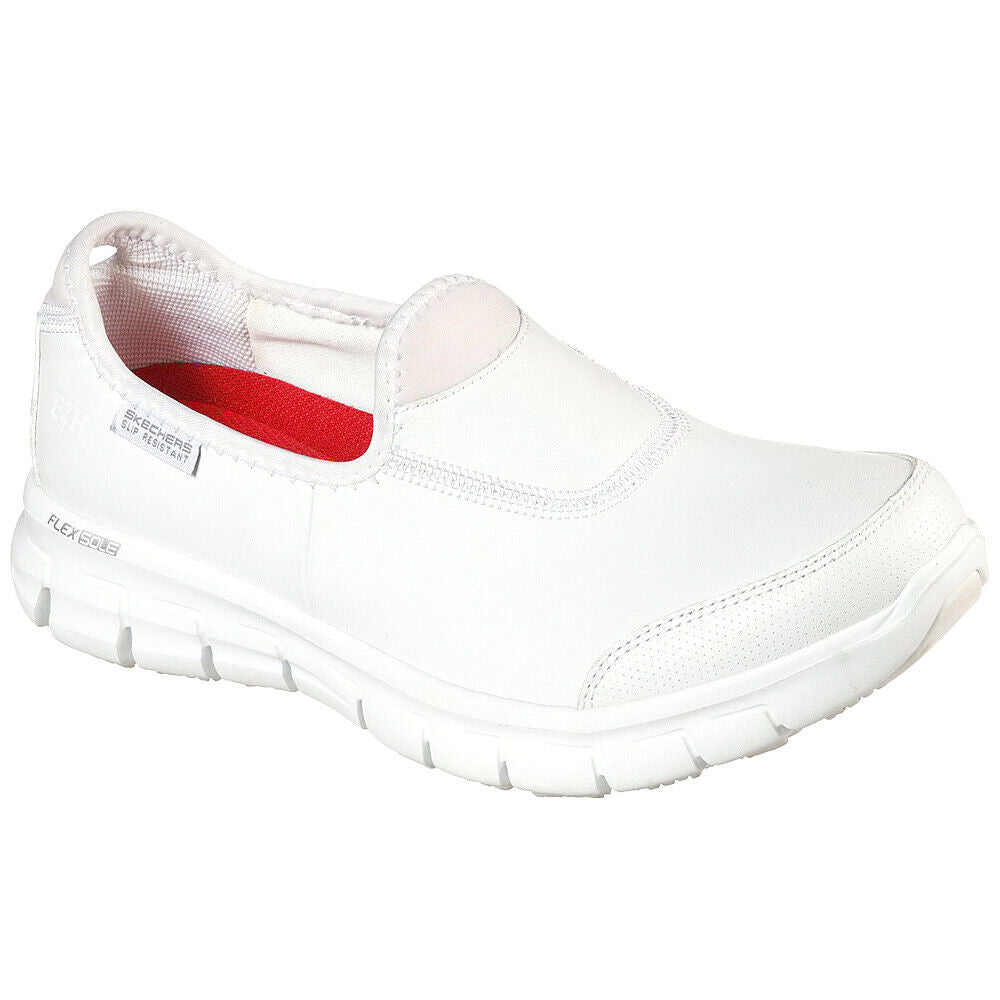 Skechers Ladies Sure Track White Slip Resistant Work Shoes 76536EC/WHT