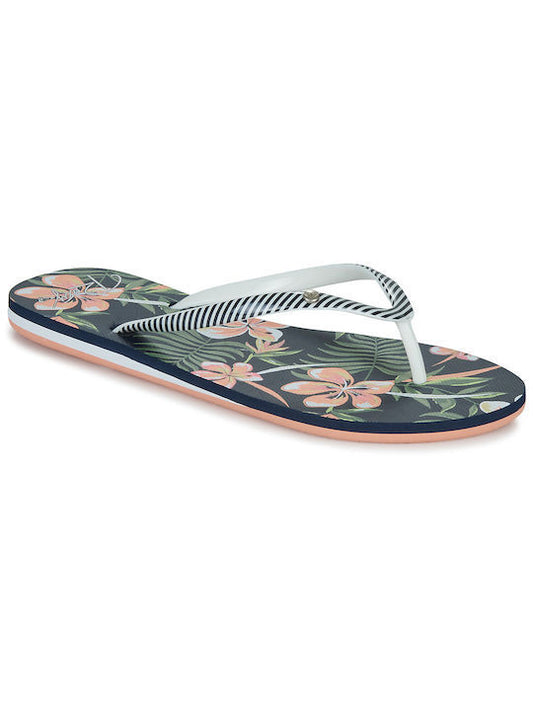 Ladies Roxy Portofino III Tropical Floral Flip Flops Beach Toe Post Sandals