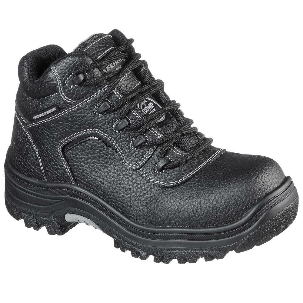 Ladies Skechers Burgin Coralrow Black Composite Safety Work Boots 77288EC