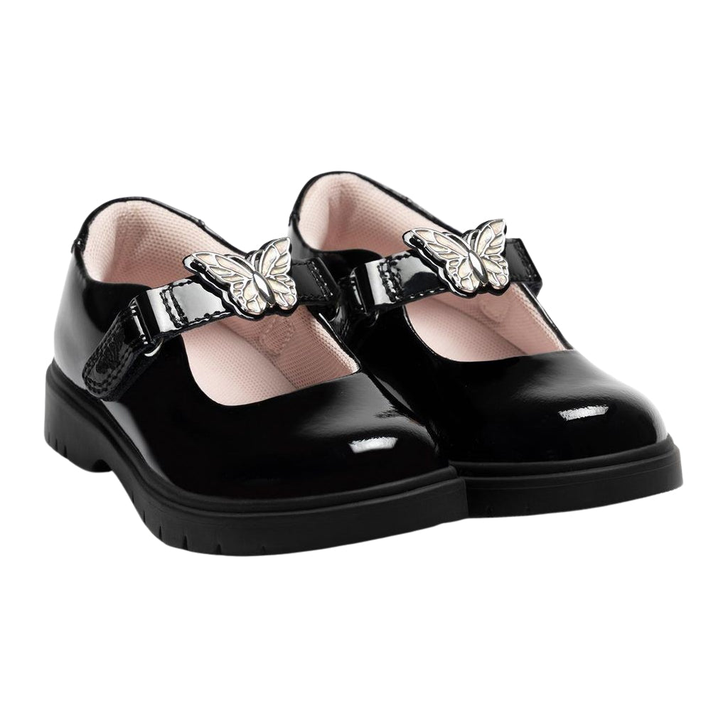 Lelli Kelly Delilah Black Interchangeable Patent School Shoes LK8926 NE03