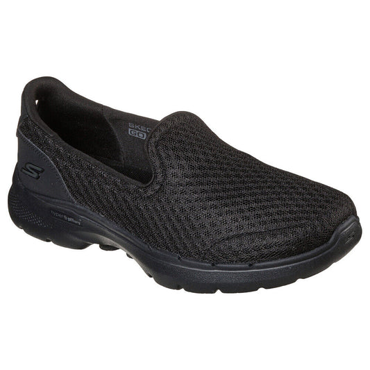 Skechers Go Walk 6.0 Big Splash Black Slip On Shoes 124508/BBK