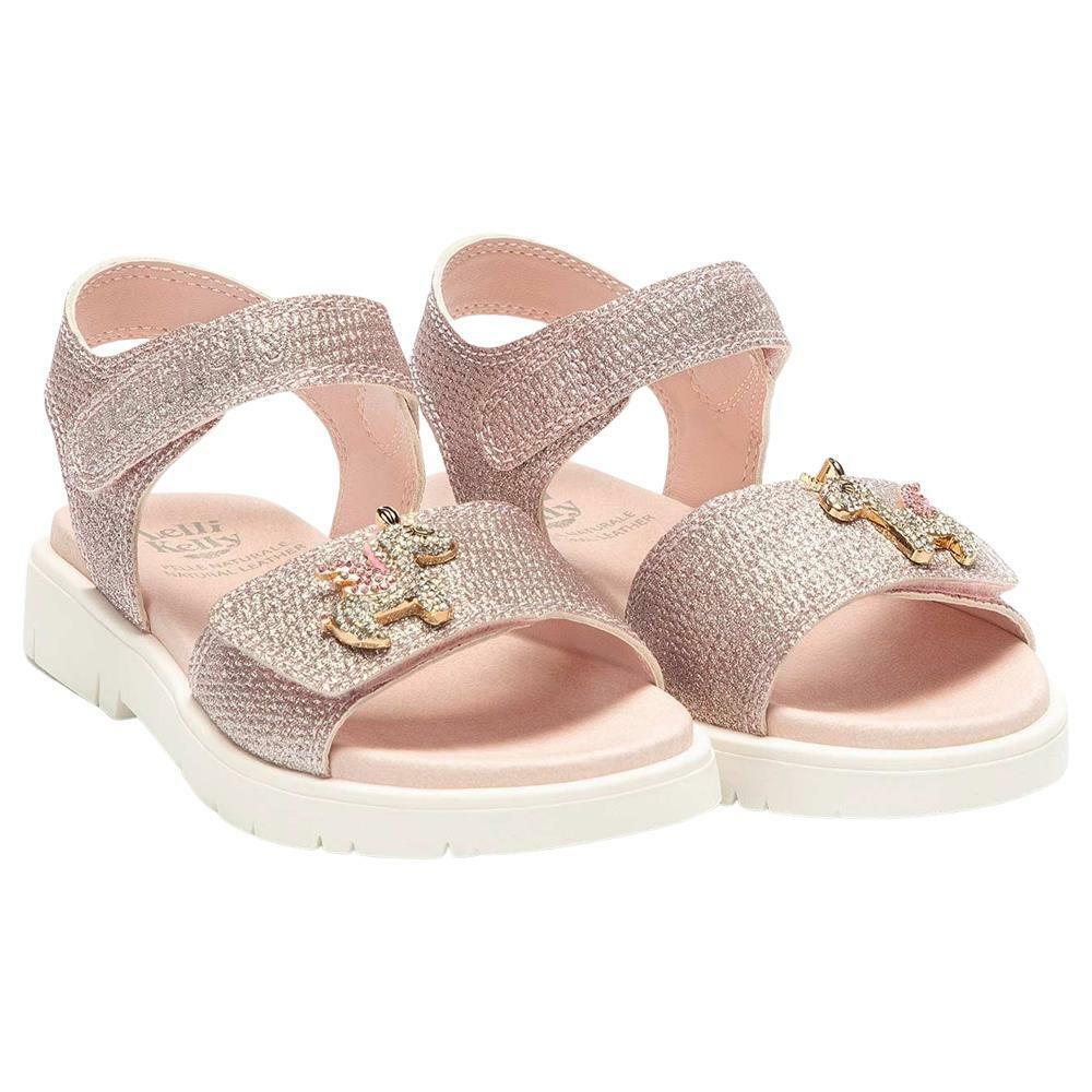 Lelli Kelly LK2071 (AC01) Bliss Pink Unicorn Diamante Adjustable Strap Sandals