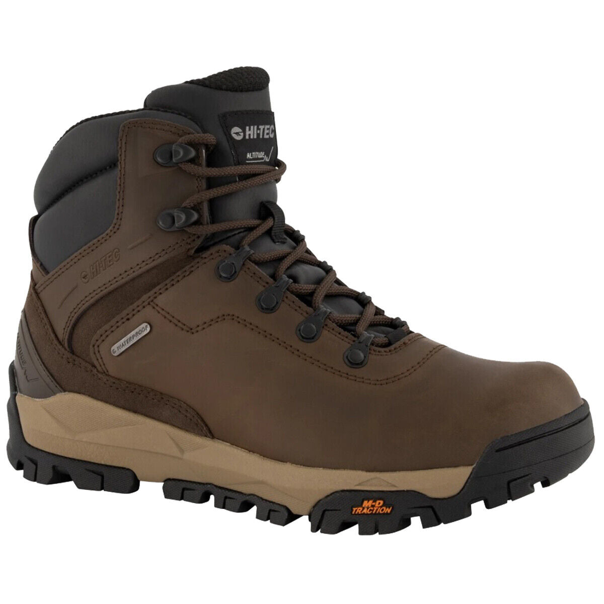 Hi-Tec Mens Altitude Infinity AL Mid Waterproof Brown Walking Boots