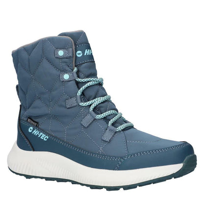 Hi-Tec Ladies Quilty WP Grey/Sapphire Waterproof Lightweight Winter Boots