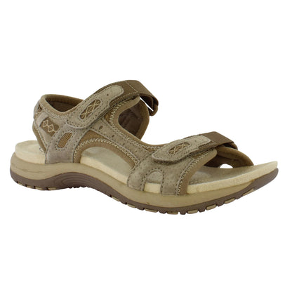 Free Spirit Frisco Toffee Suede Adjustable Strap Sandals