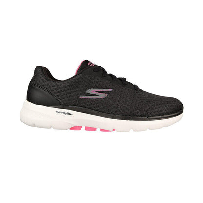 Skechers Womens Go Walk 6 Iconic Vision Black Hot Pink Lightweight Trainers