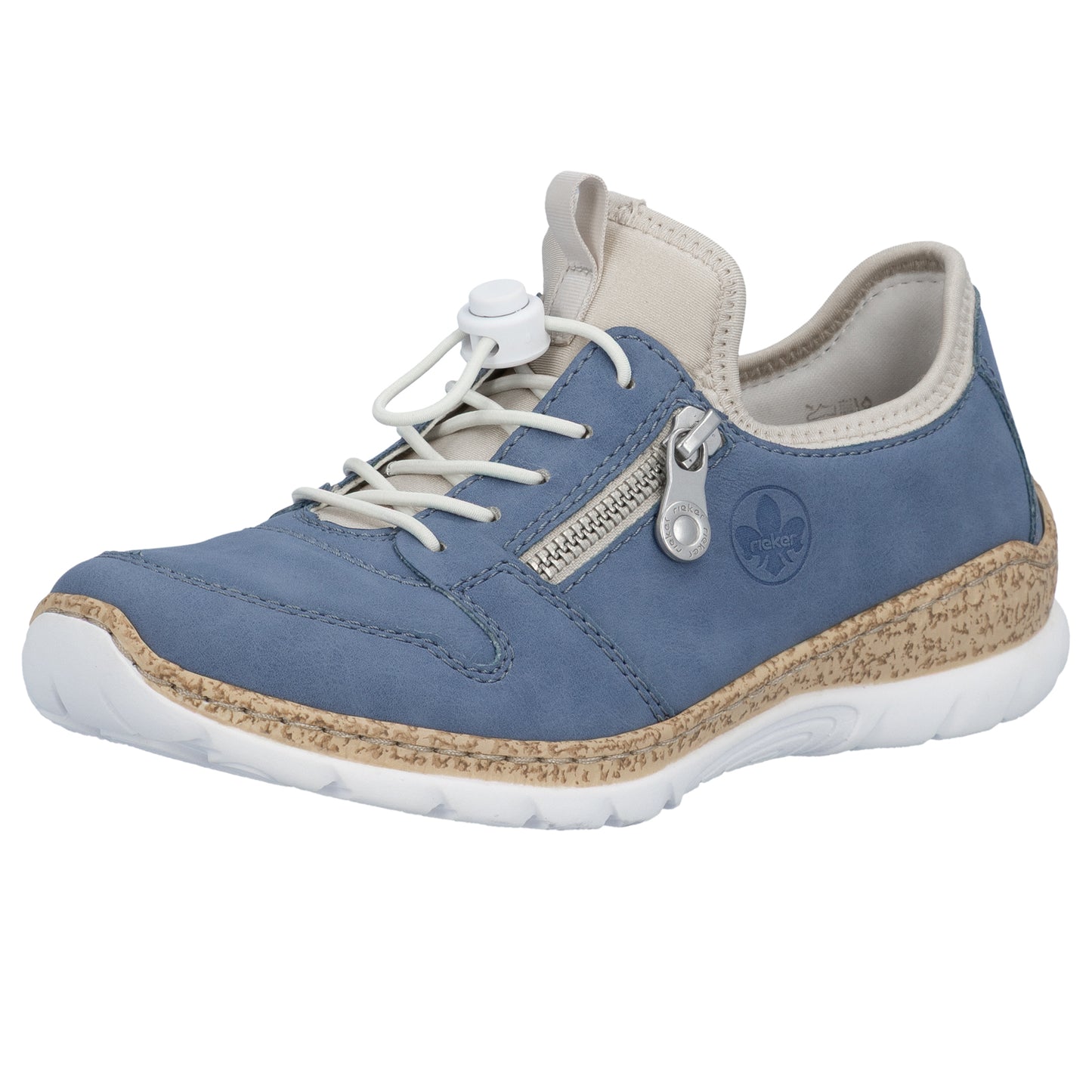 Womens Rieker Green Blue Elasticated Shoes N42G0