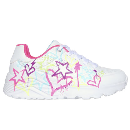 Skechers Kids Trainers Uno Lite My Drip White 310391/WMN