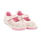 Lelli Kelly LK3494 (GA01) Aurora White Glitter Pink Heart Canvas Dolly Shoes