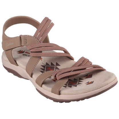 Skechers Womens Summer of Fun Mocha Strappy Vegan Sandals