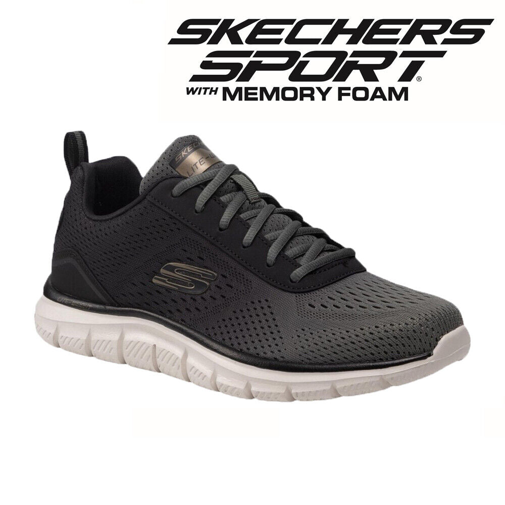 Skechers Mens Track Ripkent Olive/Black Vegan Lightweight Trainers 232399/OLBK
