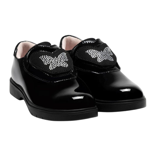 Lelli Kelly Evelyn Black Patent School Shoes LK8942 NE03