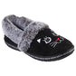 Ladies Skechers Too Cozy Meow Pajamas Black Faux Fur Slippers 33355/BLK