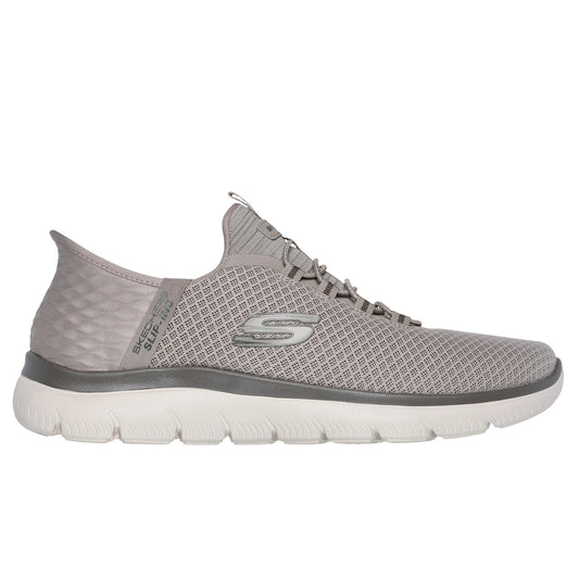 Skechers Mens Summits High Range Taupe Slip Ins Shoes