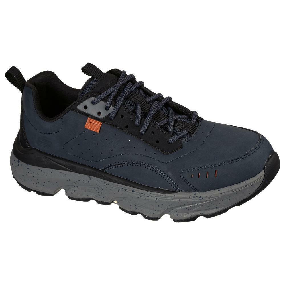 Skechers Mens Delmont Spardo Navy Relaxed Fit Shoes 210342/NVY