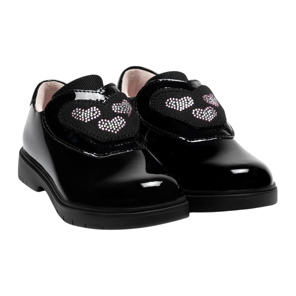 Lelli Kelly Eloise Black Patent Roly Sole School Shoes LK8944 NE03