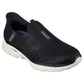 Skechers Womens Go Walk 6 Fabulous View Black/Lavender Lightweight Slip In Shoes
