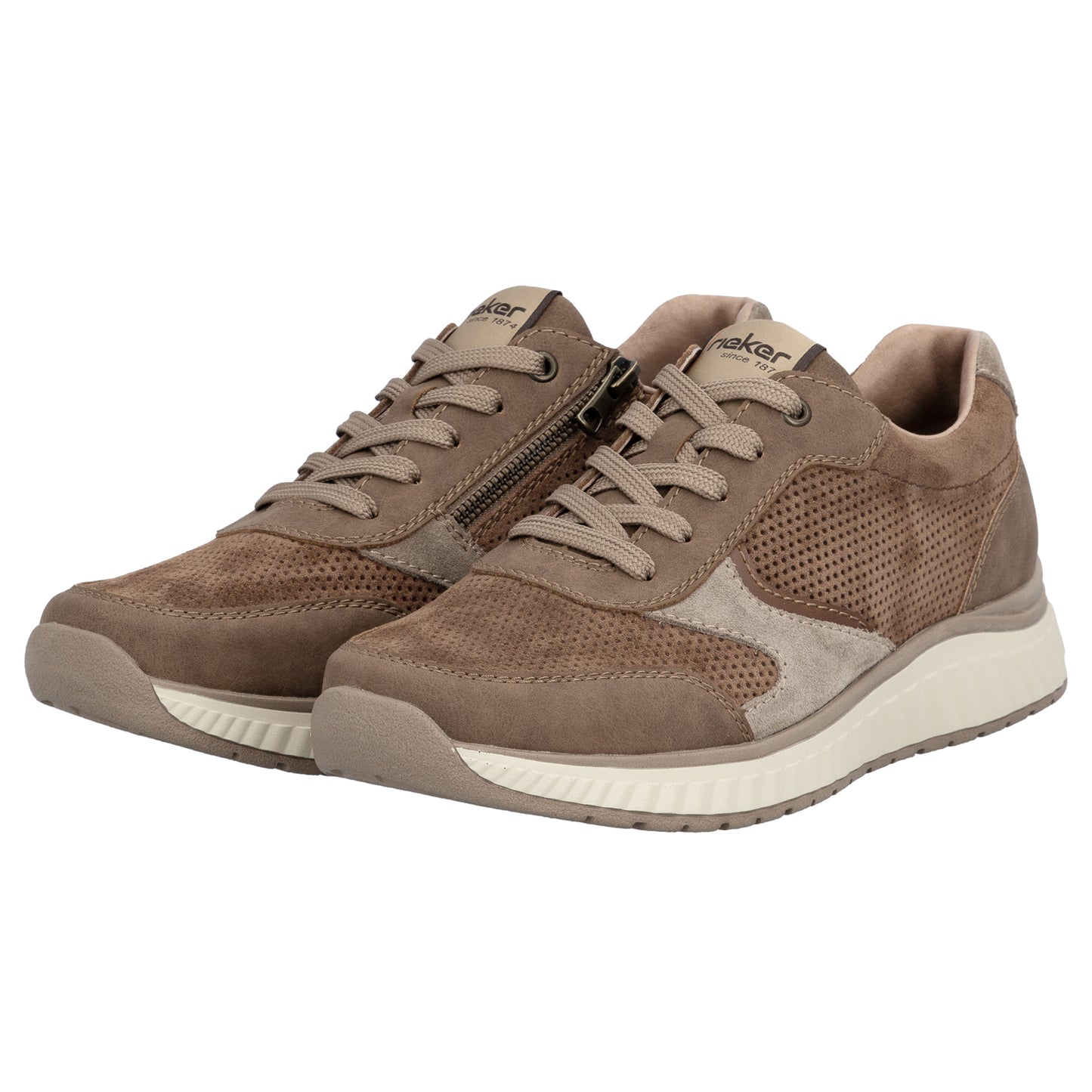 Rieker Mens Casual Trainers Shoes Blue Brown B0606