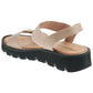 Heavenly Feet Ritz Taupe Lightweight Vegan Wedge Sandals