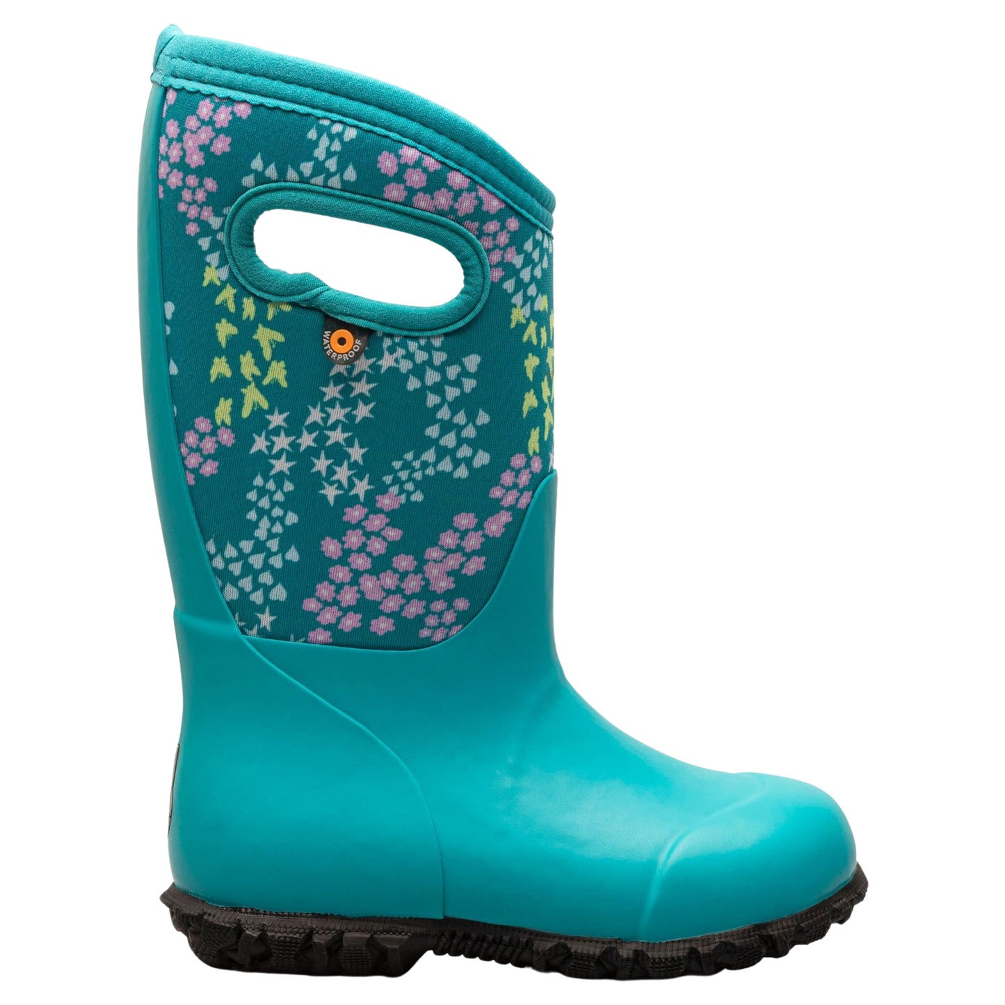 BOGS Girls York Star Heart Turquoise Multi Insulated Warm Wellies