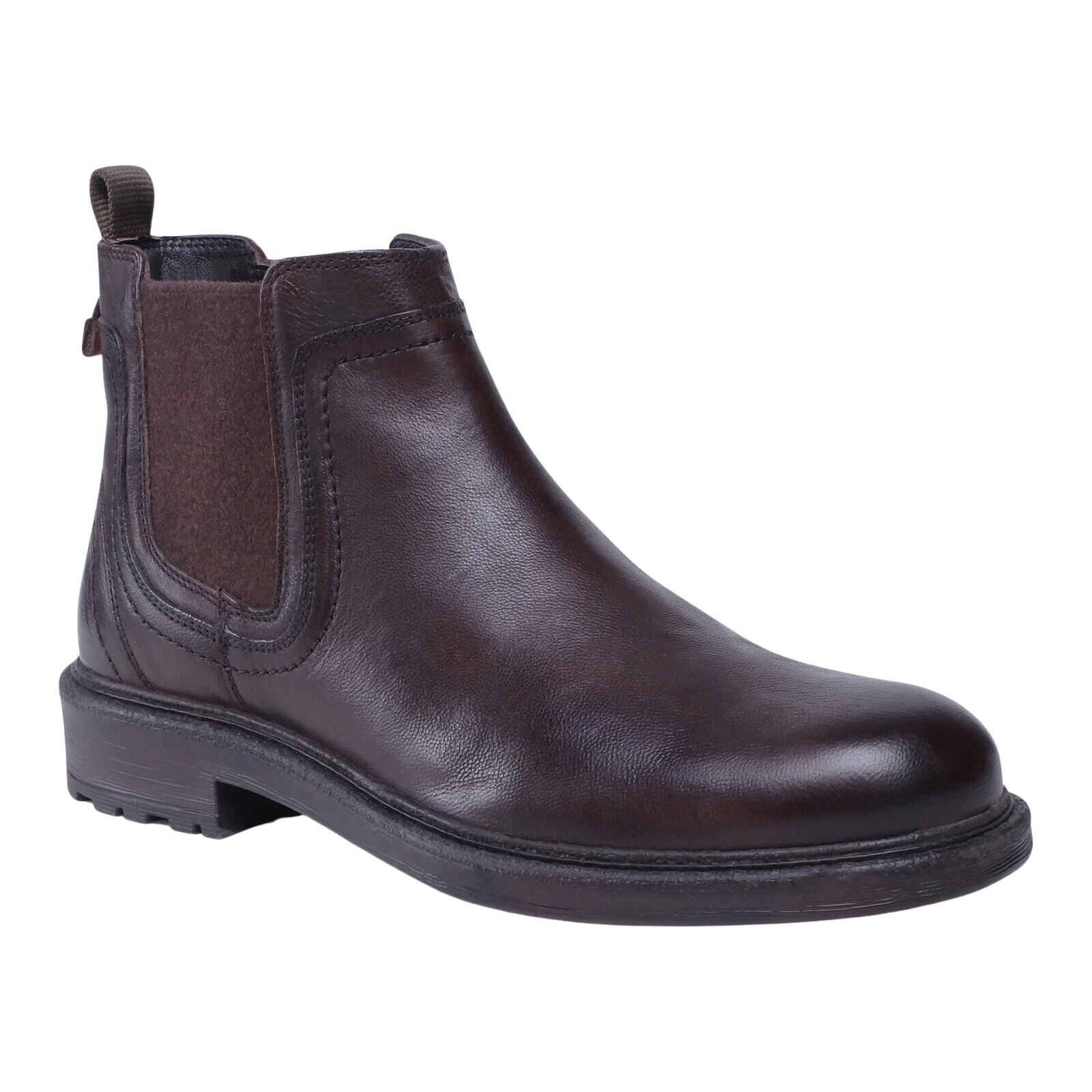 Mens side zip leather on sale boots