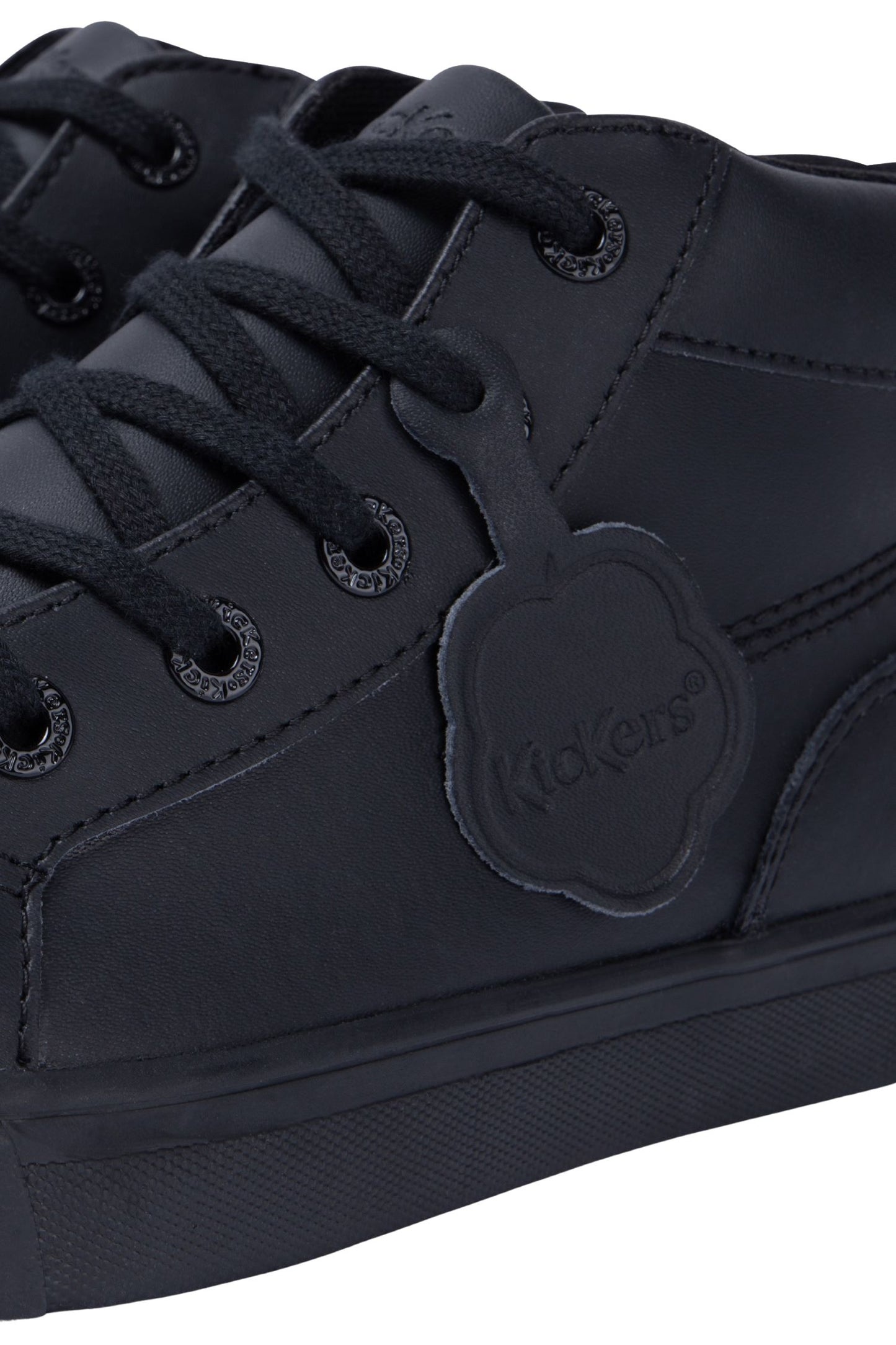 Kickers Youths Tovni Hi Black Leather School/Work Shoes Boots