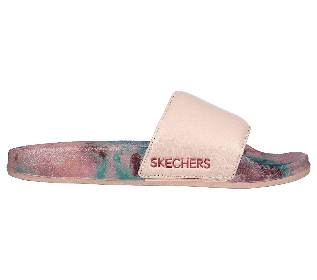 Skechers Womens Pop Ups True Colours Rose Slip On Slider Sandals